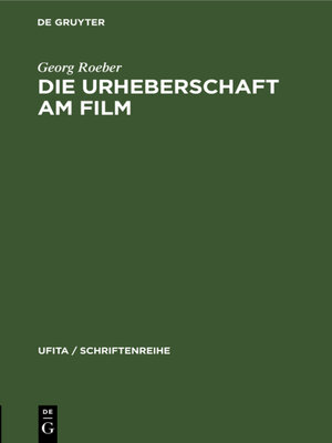 cover image of Die Urheberschaft am Film